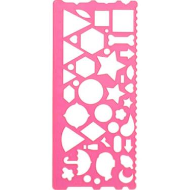 Imagem de Régua Geométrica, 20cm, 3 Cores, Embalagem com 12, BRW