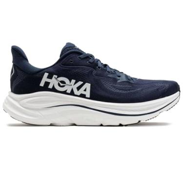 Imagem de HOKA Clifton 10 Tênis masculino, Azul-marinho/branco, 45