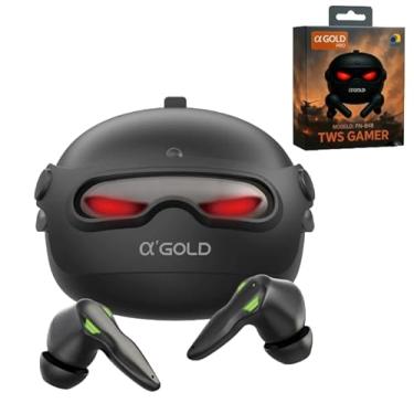 Imagem de Fone Bluetooth Gamer A'Gold FN-B48 TWS LED Robótico Microfone Baixa Latência 50 mAh