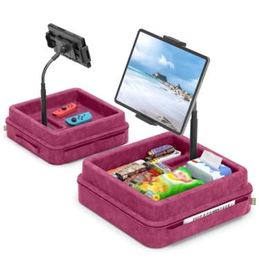 Imagem de KDD Suporte de Travesseiro para Tablet – Suporte Ajustável de 360° para Laptop, Cama e Mesa – Base Macia para Tablet Pescoço de Ganso com Bandeja de Armazenamento e Bolso Compatível com iPad Pro 12.9