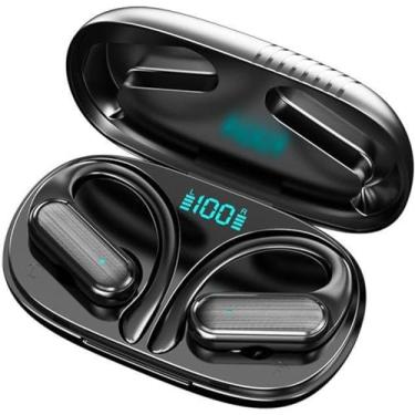 Imagem de Fone de Ouvido Bluetooth sem fio Fone TWS HIFI Bluetooth 5.3 Com Cancelamento De Ruído Esportivo Jogos Controle Botão Ganchos de Ouvido com Microfone Bateria até 60 horas de Reprodução (Preto-A520) AG