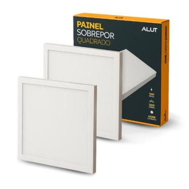 Imagem de Kit 2 Painel Led Plafon 36w 6500k Bivolt Sobrepor 40x40 Quadrado Br Co