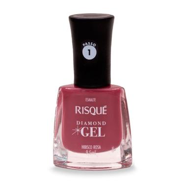 Imagem de Esmalte Risqué Diamond Gel Cor Hibisco Rosa 9,5ml
