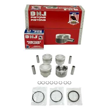 Imagem de DNJ Kit de pistão e anel PRK530 para Chevrolet Geo Suzuki Esteem Sidekick Tracker Vitara X-90 1.6L L4 SOHC 16V Naturally Aspirated