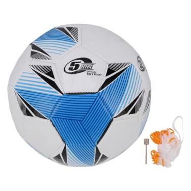 Imagem de Bola de futebol Tamanho 5 do revestimento de borracha Bola de treinamento de esportes de costura para estudantes do ensino médio primário Prática (No. 5)