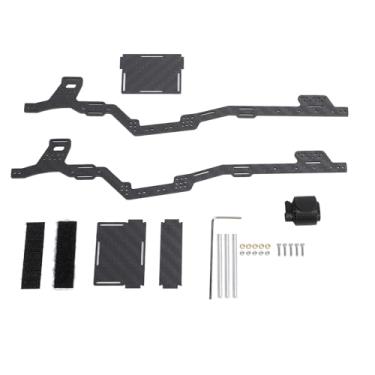 Imagem de RiToEasysports Rails de Chassi de Fibra Carbonizada, Kit de Estrutura RC para Peças de Atualização Axial do Vagão de Energia SCX24