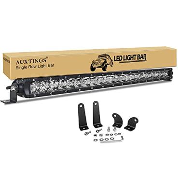 Imagem de AUXTINGS 26" 120W Spot Single Row 10800LM Off Road LED Fog Driving Roof Light Bars 2 Style Mounting Bracket For Off road ATV UTV Trucks Boat, 12V 24V impermeável