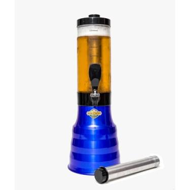 Imagem de Torre Chopp 2 L Base Giratória Copo Removível 2 Refil Azul