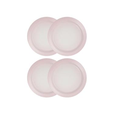 Imagem de Jogo de 4 Pratos Rasos de Cerâmica 22 cm Shell Pink
