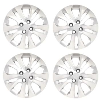 Imagem de Kit 4 Calota Aro 15 Compatível c/Roda Onix Plus 2020 2023 - Prata