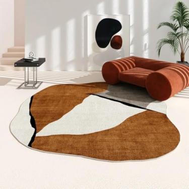 Imagem de Tapetes irregulares para sala de estar, tapete lavável moderno e minimalista para decoração de quarto, redondo e grosso (300x300 cm/I)