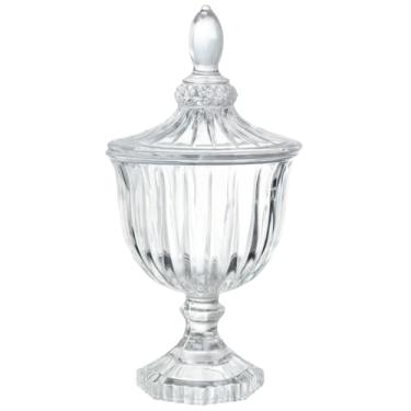 Imagem de Potiche Bomboniere Baleiro De Vidro Para Decoração 19 x 9,5 Cm