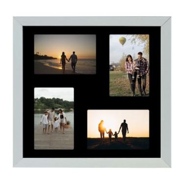 Imagem de Quadro Multifoto 4 Fotos 10x15 Porta Retrato de Parede 30x30 - SHD Sol