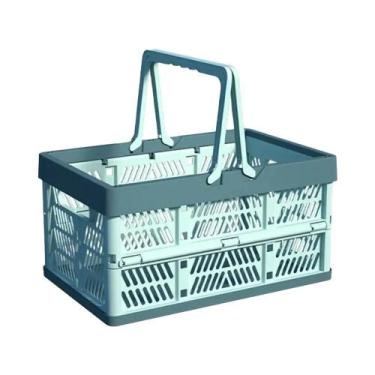 Imagem de Cesta De Piquenique De Plástico Dobrável Portátil, Espessada, Para Arm