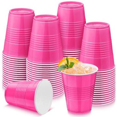 Imagem de Copos plásticos descartáveis Kochorie Hot Pink 350mL (pacote com 50)