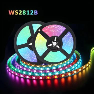 Imagem de Fita LED RGB 5050 Endereçável 5V 3 Pinos WS2812B IC 60 30 LEDs/M IP30 