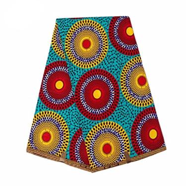 Imagem de Ankara Tecido Africano Impressão Cera Real Tecido de Algodão Africano Tecido Africano para Vestido de Festa (Cor: Como mostrado Tamanho: 6 jardas)