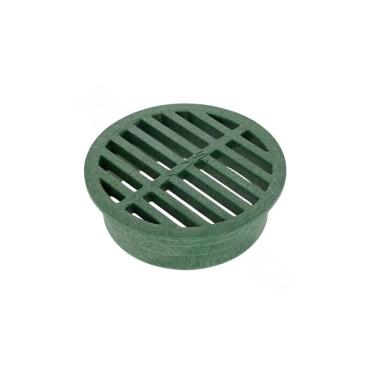 Imagem de Grelha redonda de plástico NDS de 10 cm, dreno verde, 4 polegadas