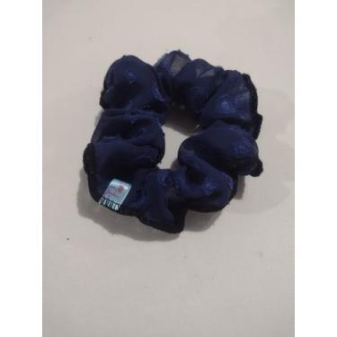 Imagem de Scrunchies - P.Marlenelima, azul com bolinhas