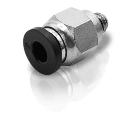 Imagem de 10 Conexão Pneumática Engate Rápido Reta Rosca M5 Tubo 6mm - AKME