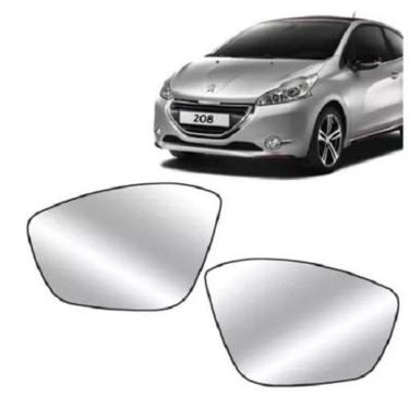 Imagem de Par Lente Espelho Retrovisor Peugeot 208 2012 13 14 A 2018