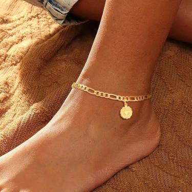 Imagem de Tornozeleira de constelação de aço inoxidável para homens e mulheres, One Size, Aço inoxidável, Sem Pedra Preciosa