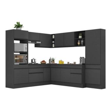 Imagem de Armário De Cozinha Completa De Canto Com Rodapé Veneza Multimóveis V20