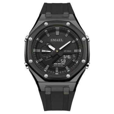 Imagem de Relógio Esportivo Feminino Smael Sl-8088 à Prova D'água Preto