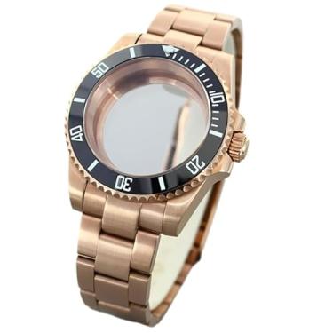 Imagem de Caixa de aço para relógio de 40 mm, moldura de cerâmica de vidro safira para movimento Seiko NH35 NH34 36 2824 Miyota8215, Tampa inferior de vidro 2, For ETA2824 PT5000 Movement, Caixa de relógio de