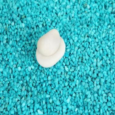 Imagem de Quadro Decorativo Estampa Pedras Brancas Cristais Azuis Sal Marinho Arte Moderna 40x40cm