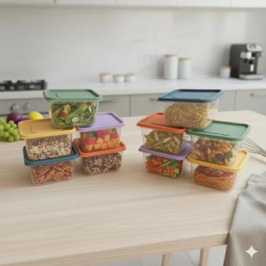 Imagem de Kit 5 Potes Grande 900 ML Free BPA Frezeer e Micro-Ondas - Xplast