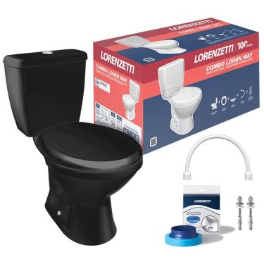Imagem de Vaso Sanitário Com Caixa Acoplada 6l Way + Kit De Instalção - Lorenzetti