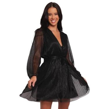Imagem de Petal & Pup Mini vestido feminino Zhara manga longa - preto, Preto, GG