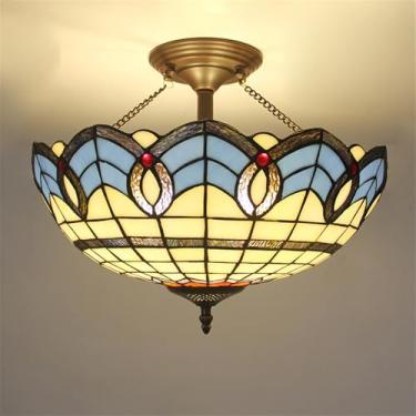 Imagem de Luminária pendente contemporânea de vidro colorido com LED, estilo americano criativo, para sala de estar, restaurante, quarto, hotel, casa de campo, corredor, café, bar, lustre de vidro col