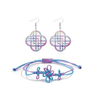 Imagem de Roe Dolph Pulseiras de nó para mulheres, pulseira da amizade, brincos de nó pendurados, joias modernas, presentes, concerto, acessórios para fãs, Large, Zinco, Sem pedra preciosa