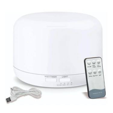 Imagem de Sto279-300 - Difusor Eletrico Aroma Ultrassonico Com Led 300 Ml Branco 110v-220v