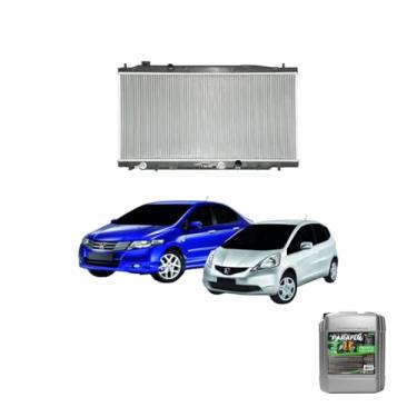 Imagem de Kit Radiador Honda City/Fit 1.4/1.5 16V 2009-2013 + Aditivo Paraflu Verde 20 Litros