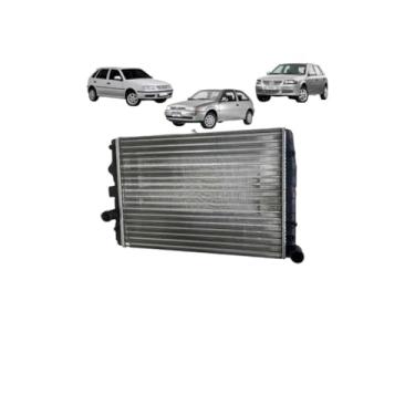 Imagem de Kit Radiador VW Gol 97 1.0 8/16V G3/G4 S/AR + Aditivo Radiador Paraflu Verde Pronto Uso 5L