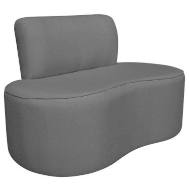 Imagem de Sofá Curvo 2 Lugares Amsterdã 130cm Bouclé - Adj Decor Cor Preto