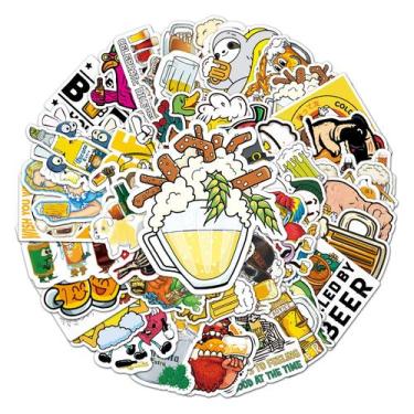 Imagem de Adesivos de cerveja, adesivos de grafite à prova d'água, 50 unidades p