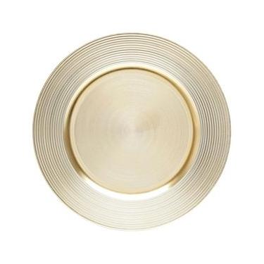 Imagem de Sousplat de Plástico Wolff Mesa Dourado - 33 cm Dourado