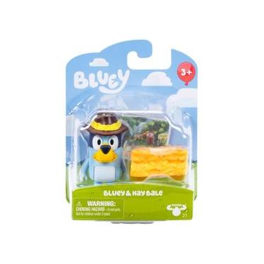 Imagem de Boneco Colecionável 6cm Bluey - Bluey e Fardo de Feno