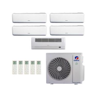 Imagem de Ar-Condicionado Multi Split Inverter R-32 Gree 48.000 (3x Evap HW 9.000 + 1x Evap HW 18.000 + 1x Evap Cassete 1 Via 22.000) Quente/Frio 220V