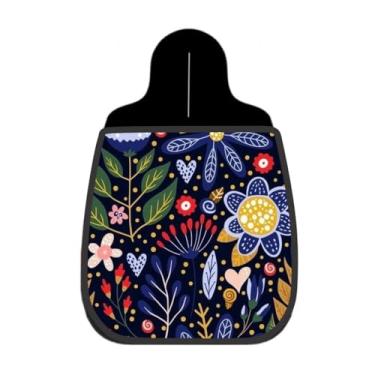 Imagem de Lixeira De Carro Organizador Lixinhocar Folhas Flores Fundo Escuro