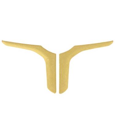 Imagem de Decoração de adesivos de acabamento de volante de camurça adequados para 3 séries G20 G28 2018-2021 Capa luxuosa de camurça para volante para aprimoramento do interior do carro (amarelo brilhante)