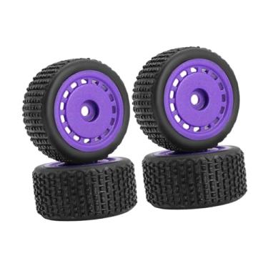 Imagem de Dynwave Kit com 4 Cubos de Roda para Upgrade, Fácil de Instalar, Leve e Premium, Encaixe Hexagonal de 7mm, Substitui a Peça Original 244016 para Carro RC 1:28, Roxo