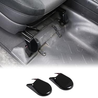 Imagem de Aunginsy Tampa de parafusos de fixação do suporte do assento dianteiro do carro compatível com Toyota FJ Cruiser 2007-2024 Capas de suporte de pé do banco dianteiro antipoeira para carro Suporte de