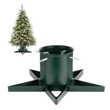 Imagem de Suporte de árvore de Natal para árvore de Natal verde de 1,8 m para decoração de árvore de Natal em casa para festas de fim de ano, serve para troncos de árvore de Natal ao vivo de até 12 cm