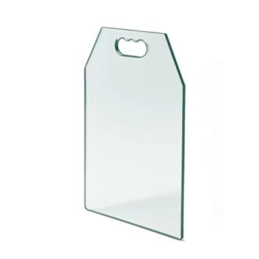 Imagem de Tabua Alça Vidro Temperado Cozinha Churrasco Legumes Transparente Resistente A Quedas(1 TÁBUA)