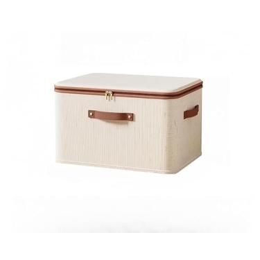 Imagem de Caixa Organizadora Dobrável com Zíper e Botões | Organizador Multiuso Empilhável | Caixa de Armazenamento para Roupas e Viagem (1,25L)